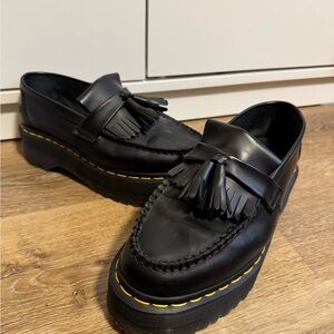 Dr. Martens Adrien Black Tassel Platform Loafers